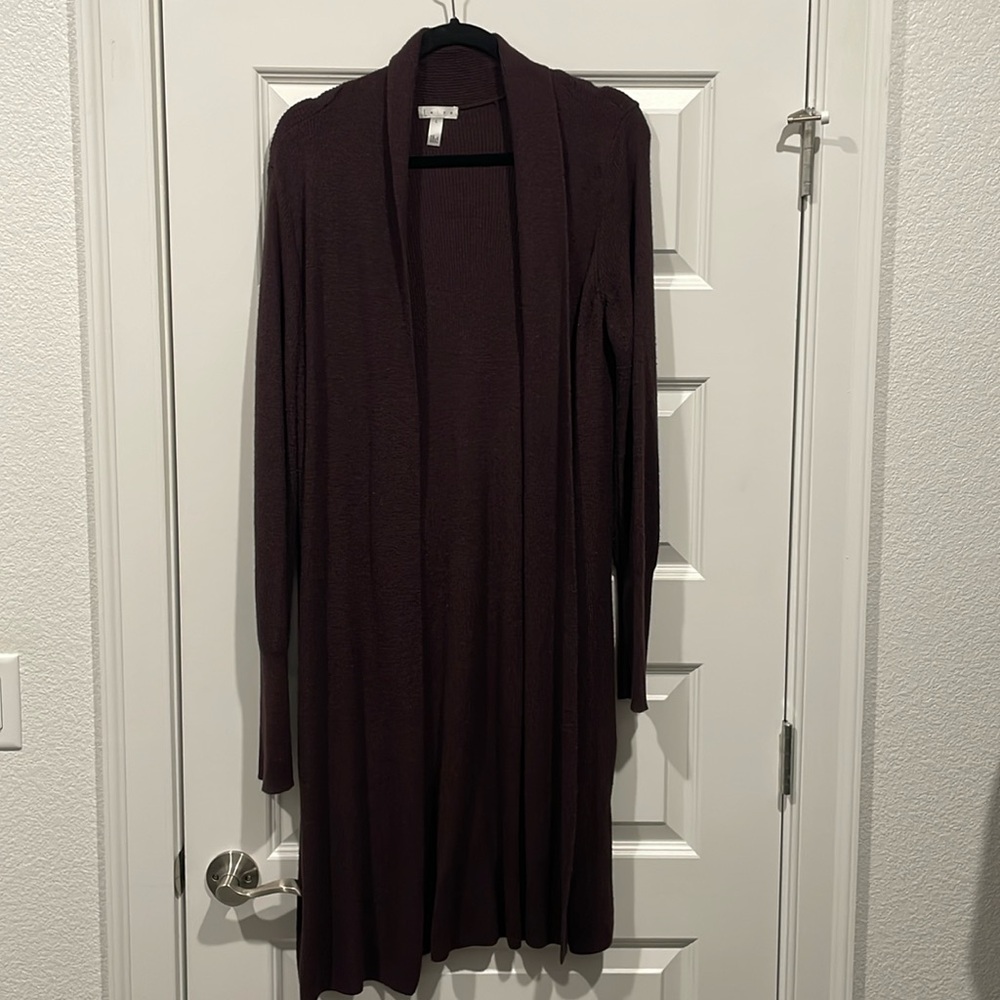 Leith long cardigan in a gorgeous deep plum color. Great preloved condition. Lg